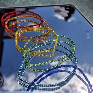 Colorful Seed Bead Women’s Bracelet Set - Rainbow